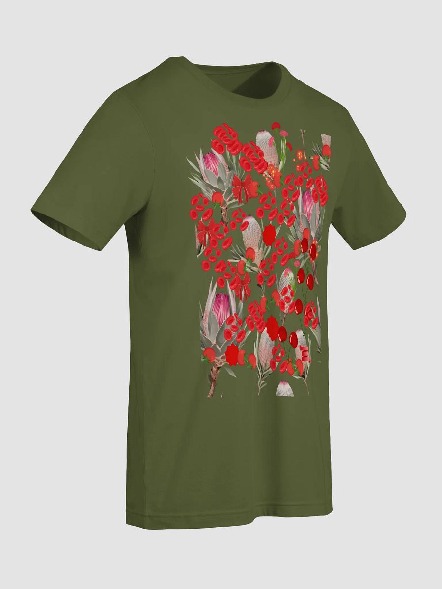 Bold Red Botanical Pattern – Protea Flowers, Tomatoes & Abstract Elements product image (97)