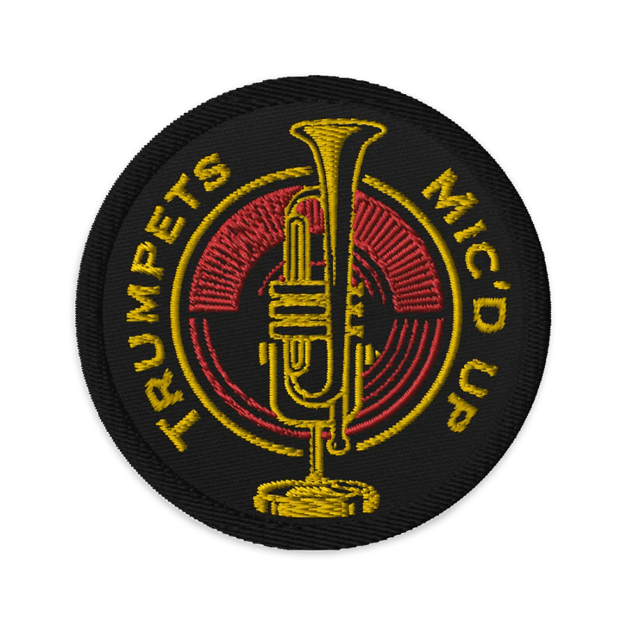Trumpets Mic'd Up Logo PATCH (3 in.) product image (1)