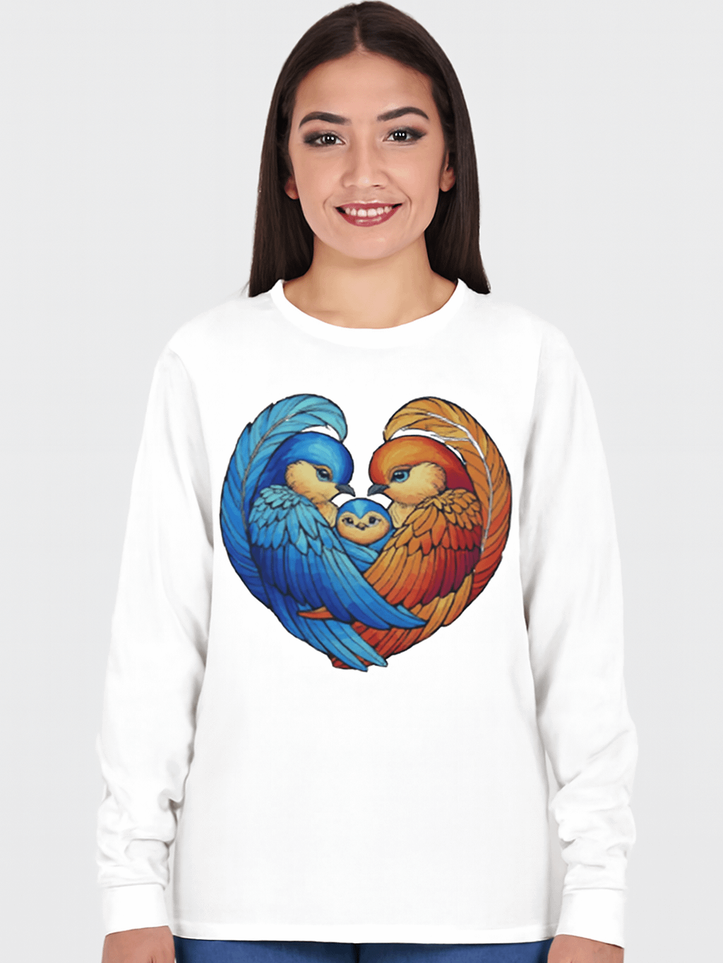 Vibrant Bird Family Long Sleeve T-Shirt product image (1)