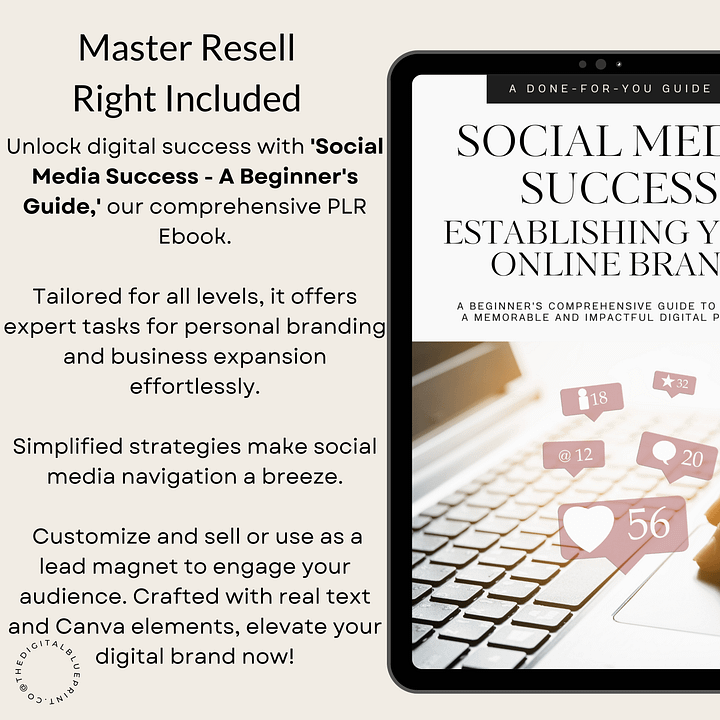 PLR Fully Written eBook | Social Media Success | Beginner's Guide product image (2)