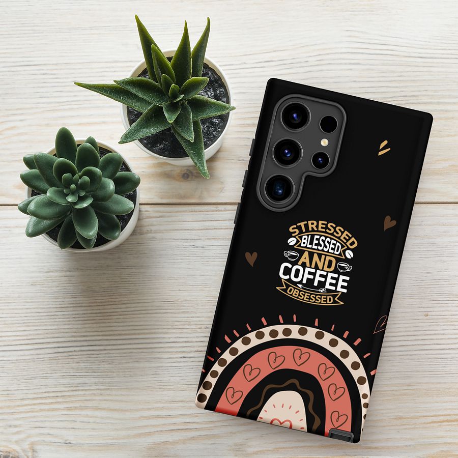 Funny Coffee Samsung Case I Aesthetic Rainbow I Funny Quotes I Coffee Lover Phone Cover I Wireless Charging Supported product image (4)