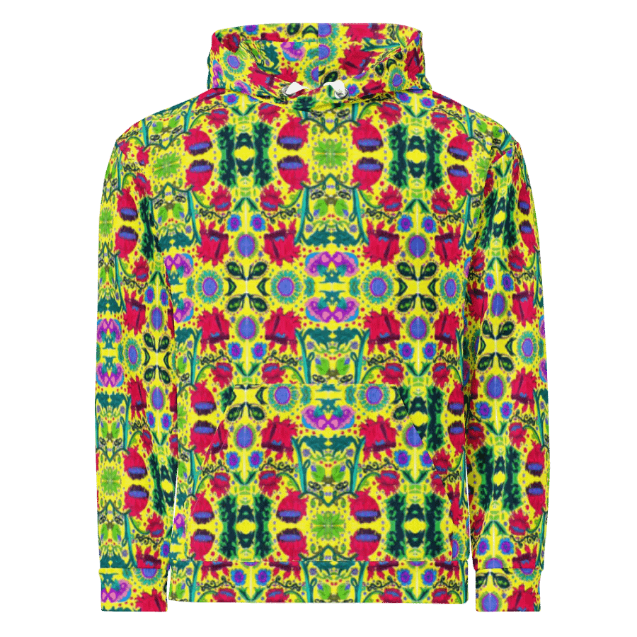 Abstract Poppy Flowers Unisex All Over Print Pull Over Hoodie product image (4)