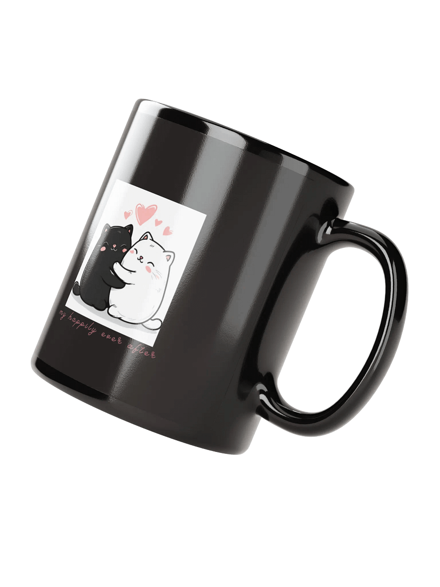 Purrfect Love Black Glossy Mug product image (2)