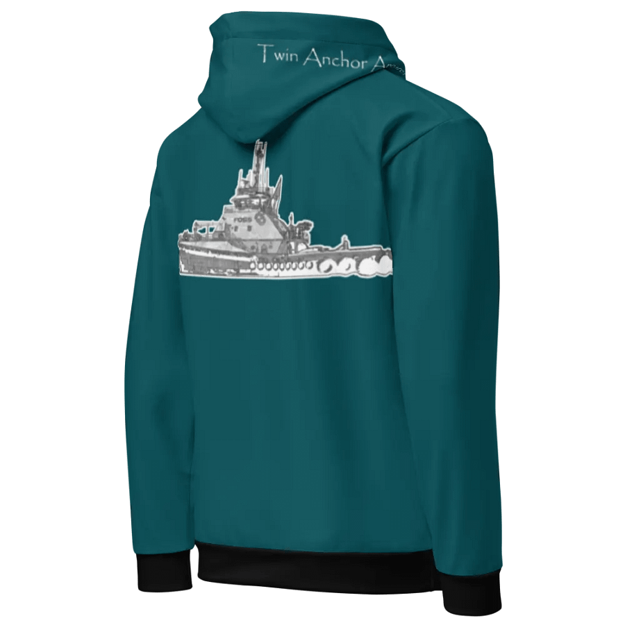 Teal Foss tug Sketch Hoodie product image (5)