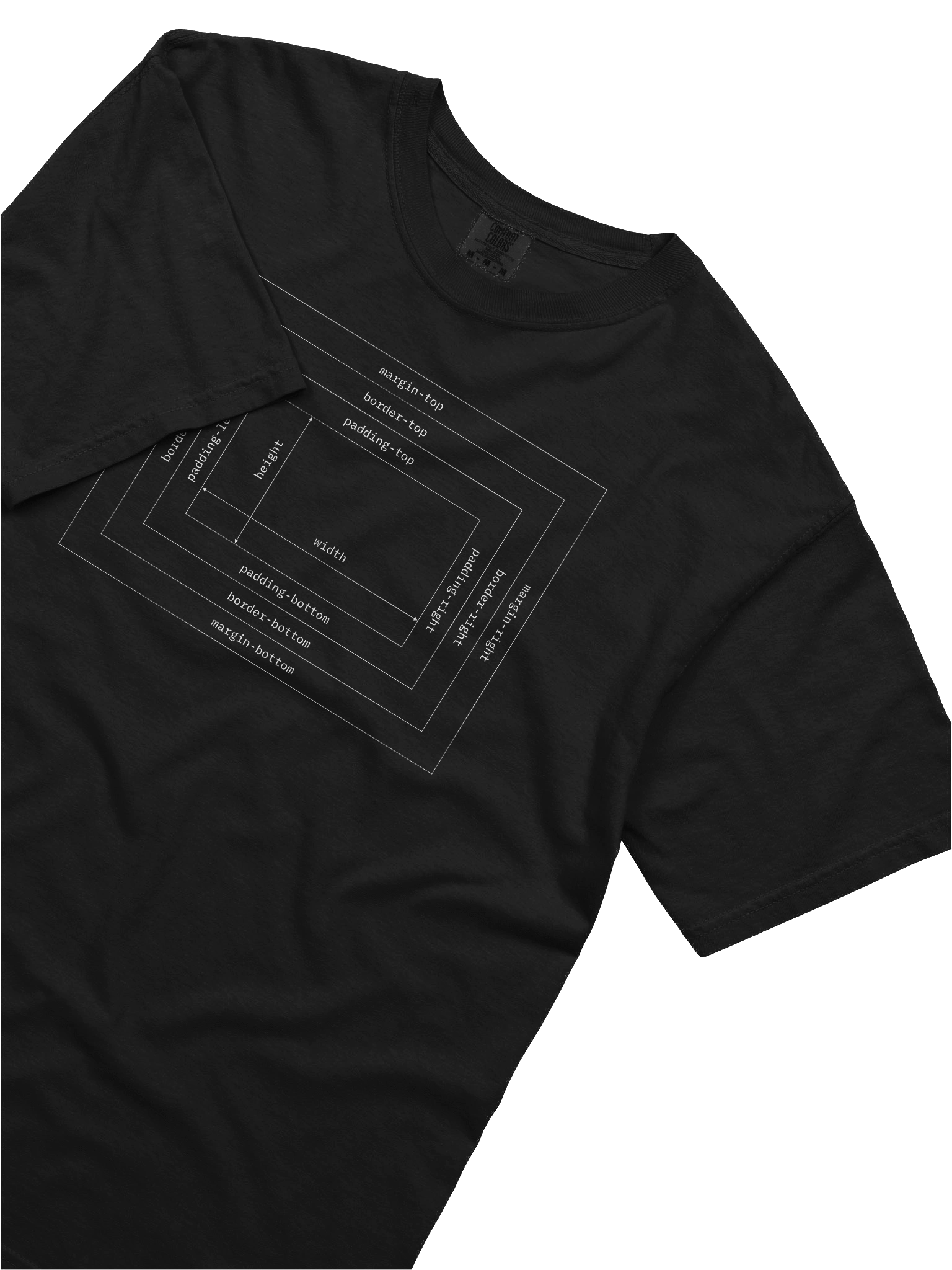 CSS box model monochrome t-shirt product image (25)