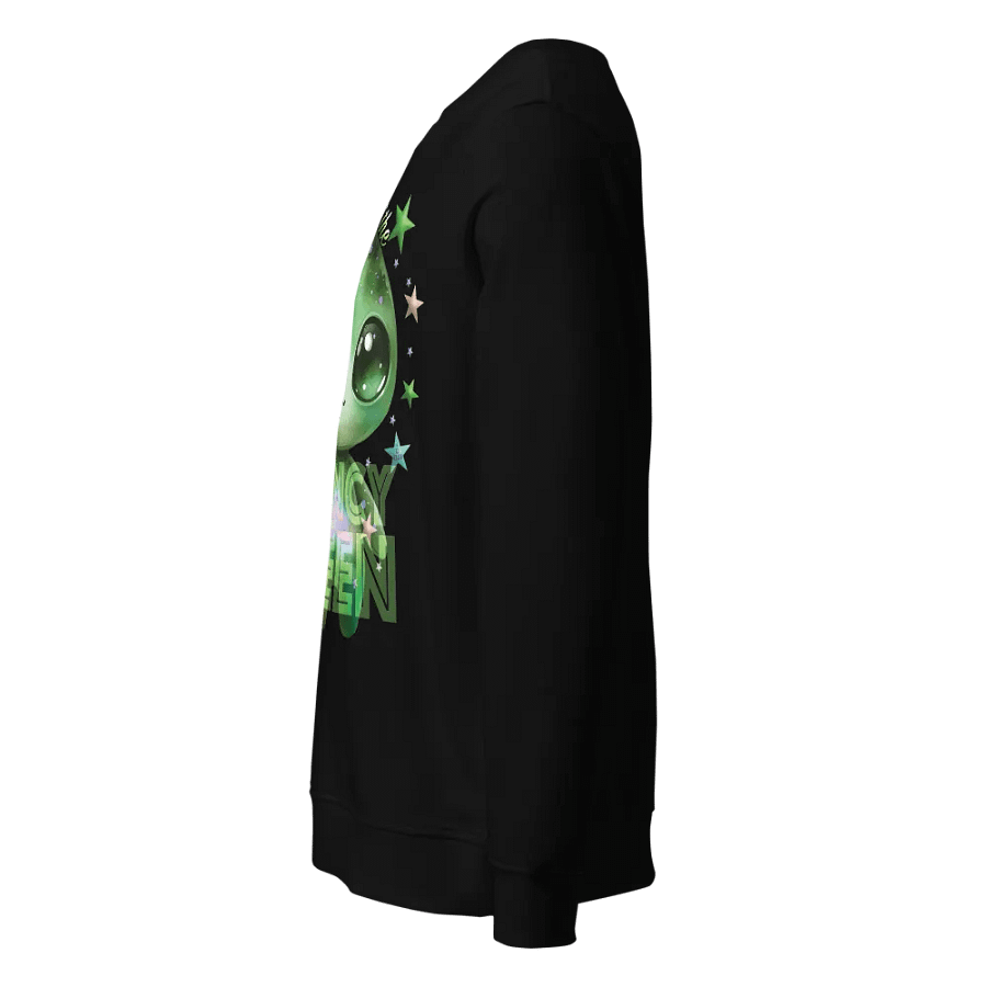 Fancy Alien Organic Sweatshirt (Green Dude) product image (3)