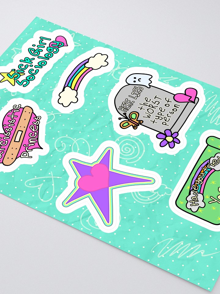 Mean Comments Collection Kiss Cut Sticker Sheet product image (2)