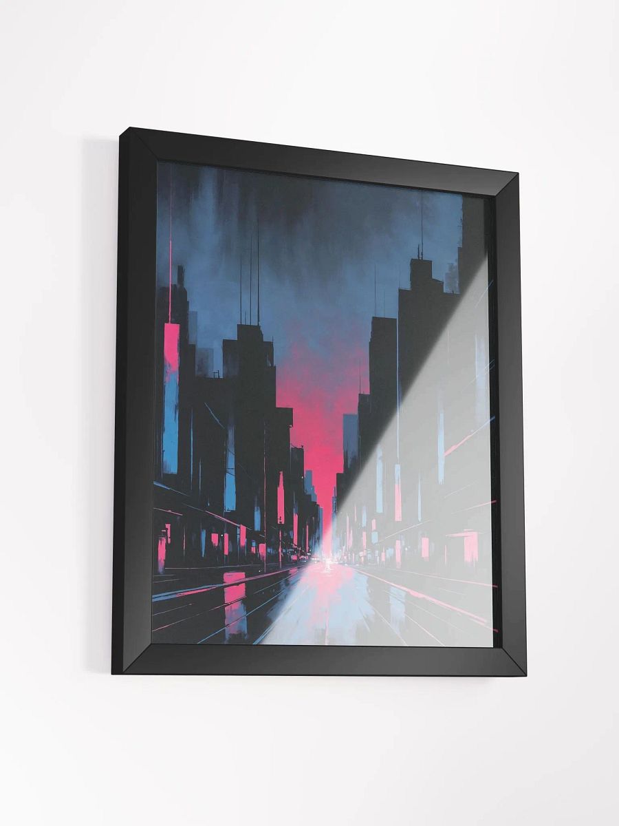 Crimson Nights Cityscape Framed Print product image (18)
