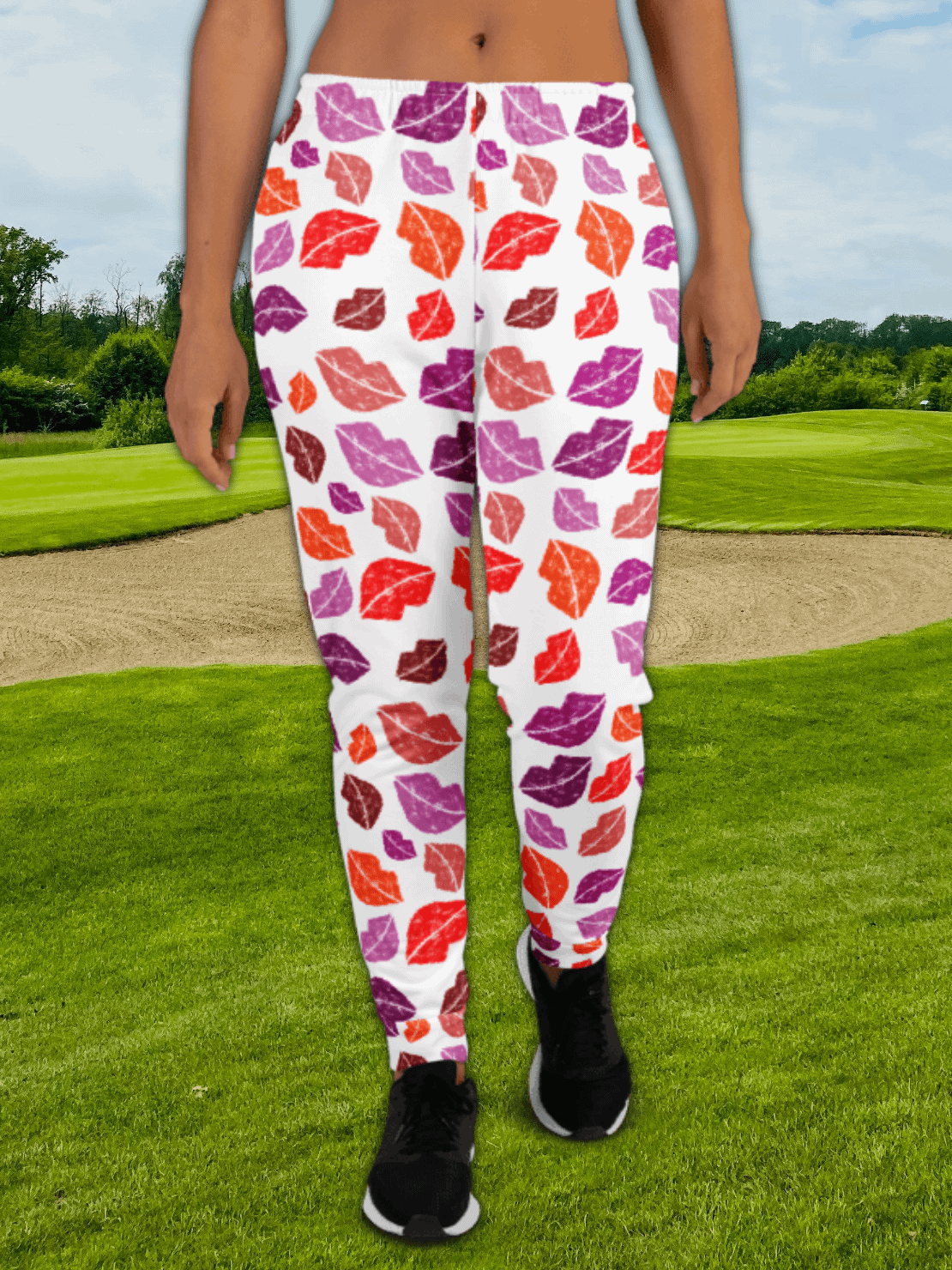 Vibrant Colorful Lips Women's Joggers product image (2)