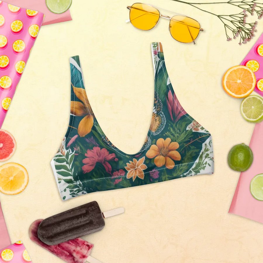 Butterfly Blooms Recycled Bikini Top product image (10)