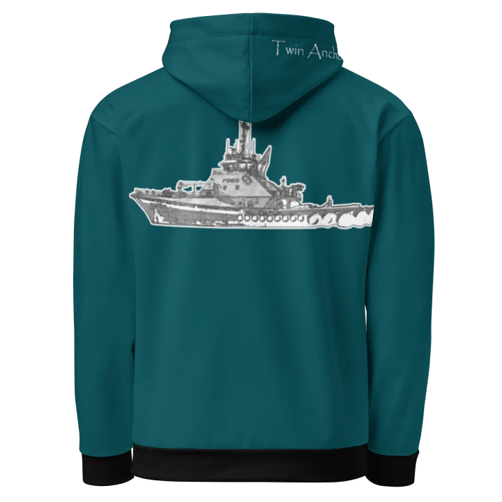 Teal Foss tug Sketch Hoodie product image (1)