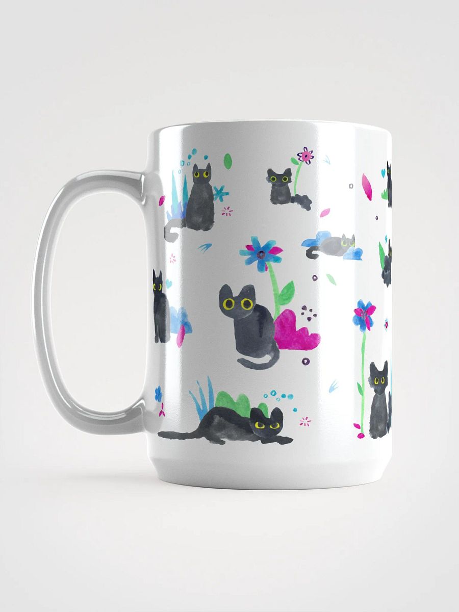 Derpy Floral Cat Fam Mug 15 oz product image (6)