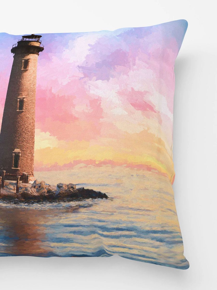 Sand Island Lighthouse – Mobile Alabama Throw Pillow product image (3)