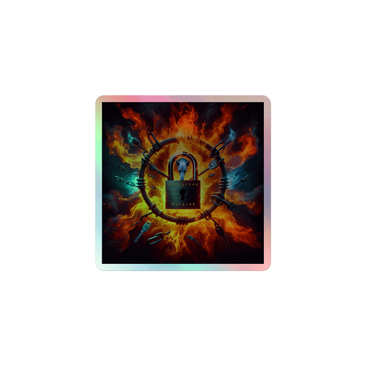 Holographic FireLock Vinyl Sticker product image (1)