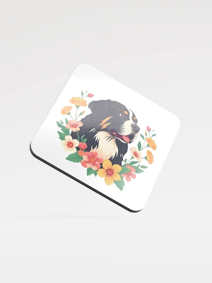 Floral Saint Benard Cork Coaster product image (2)