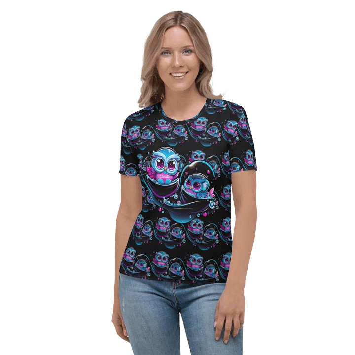 Kawaii Owls All Over Print T-shirt product image (2)