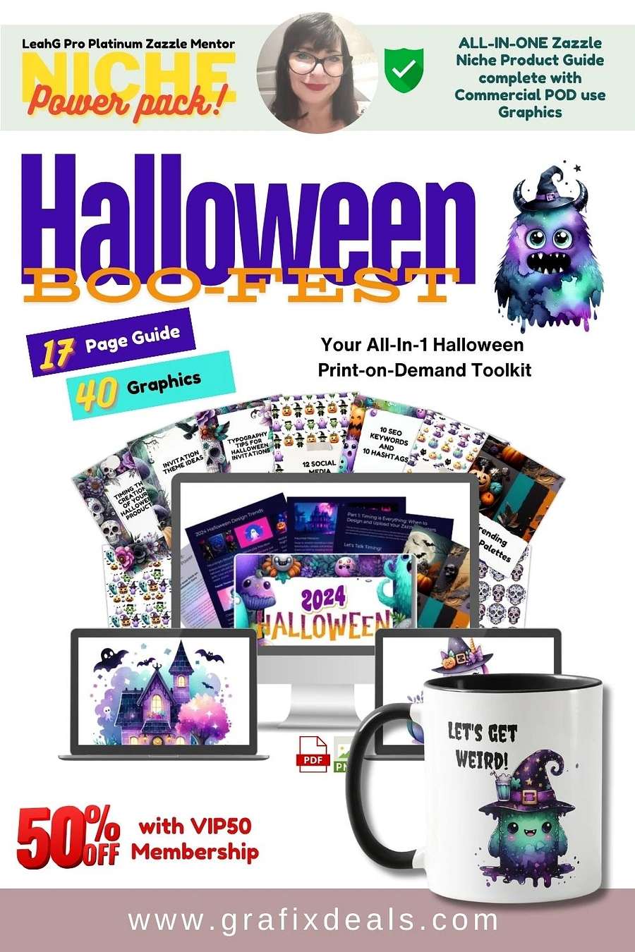 Ultimate Halloween 2024 Guide and graphics for Zazzle print-on-Demand Creators product image (1)