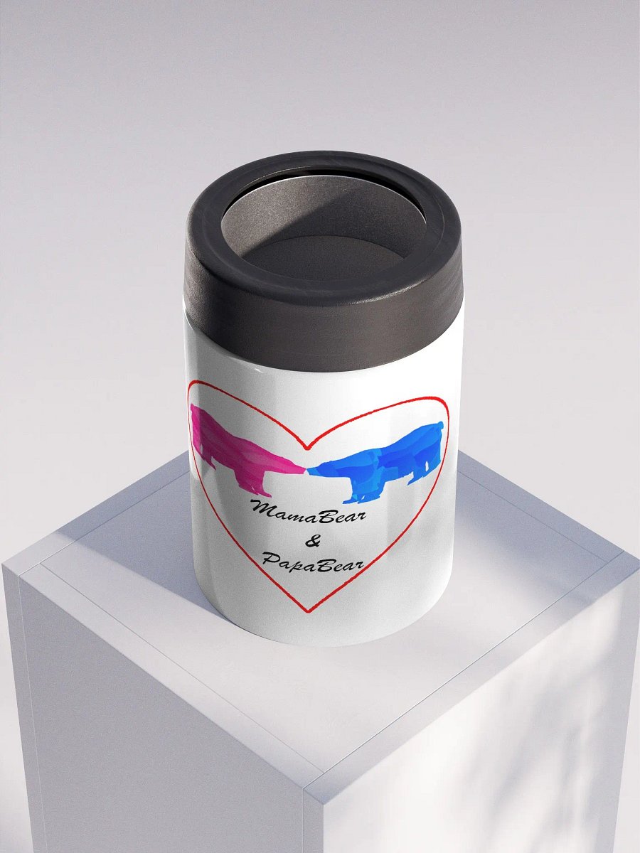 Mama & Papa Bear Stainless Steel Koozie product image (2)