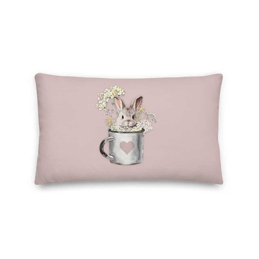 Bunny in A Mug - Blush Rose Pillow product image (2)
