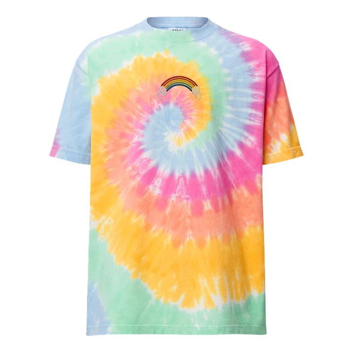 Queer ASL Embroidered Tie Dye Shirt product image (1)