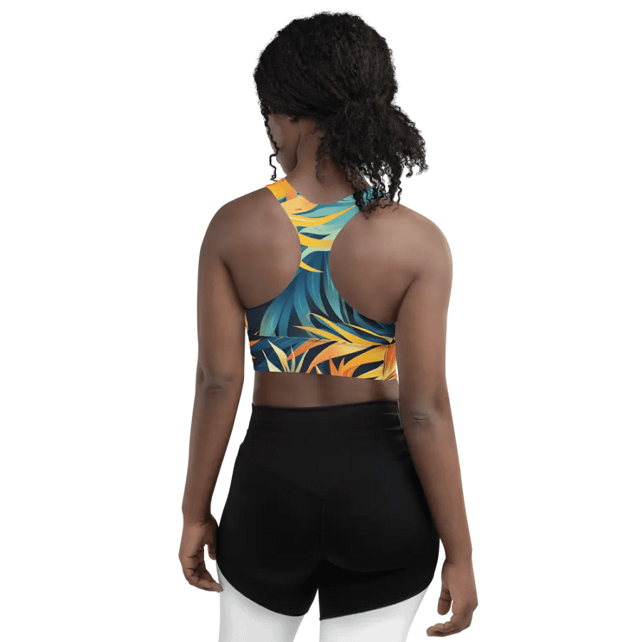 Tropical Flow Longline Sports Bra product image (8)