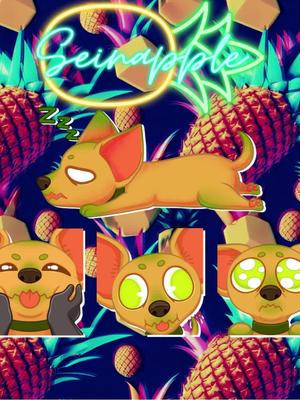 For our 3rd Affiliate Anniversary on Twitch, the Punchbowl is celebrating with a world expansion revolving around Myla, the Pupaya! Thanks to @rabid_hound for these new Follower emotes (we also have new merch!) #vtuber #twitchstream #merch #dog #fruit #silly