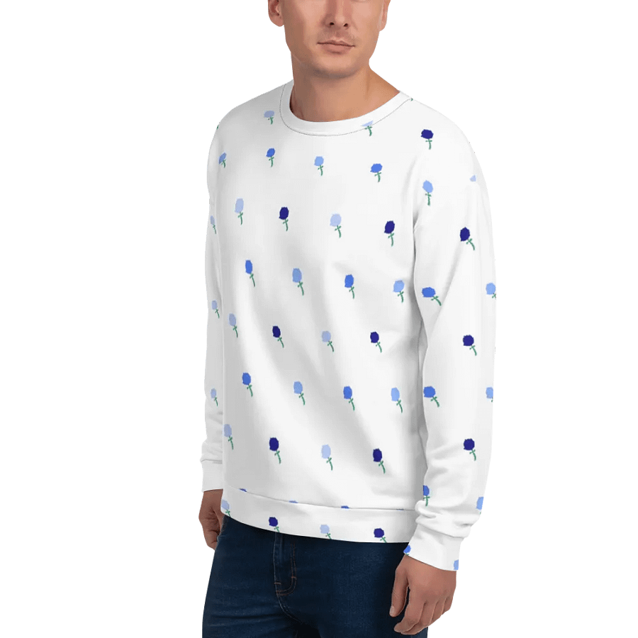 Blue Rose Patterned Sweatshirt product image (3)