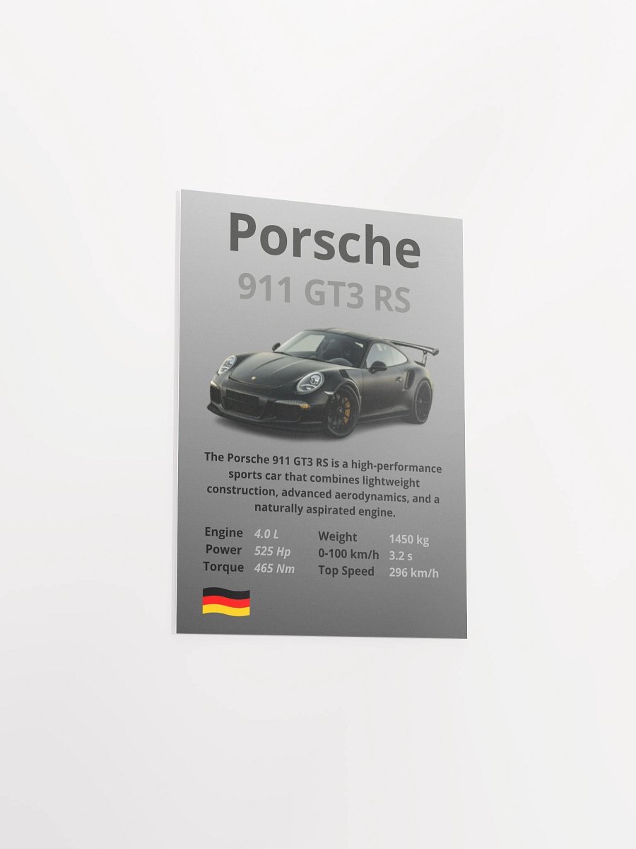 Porsche 911 GT3 RS Wall Poster Without Frame product image (10)