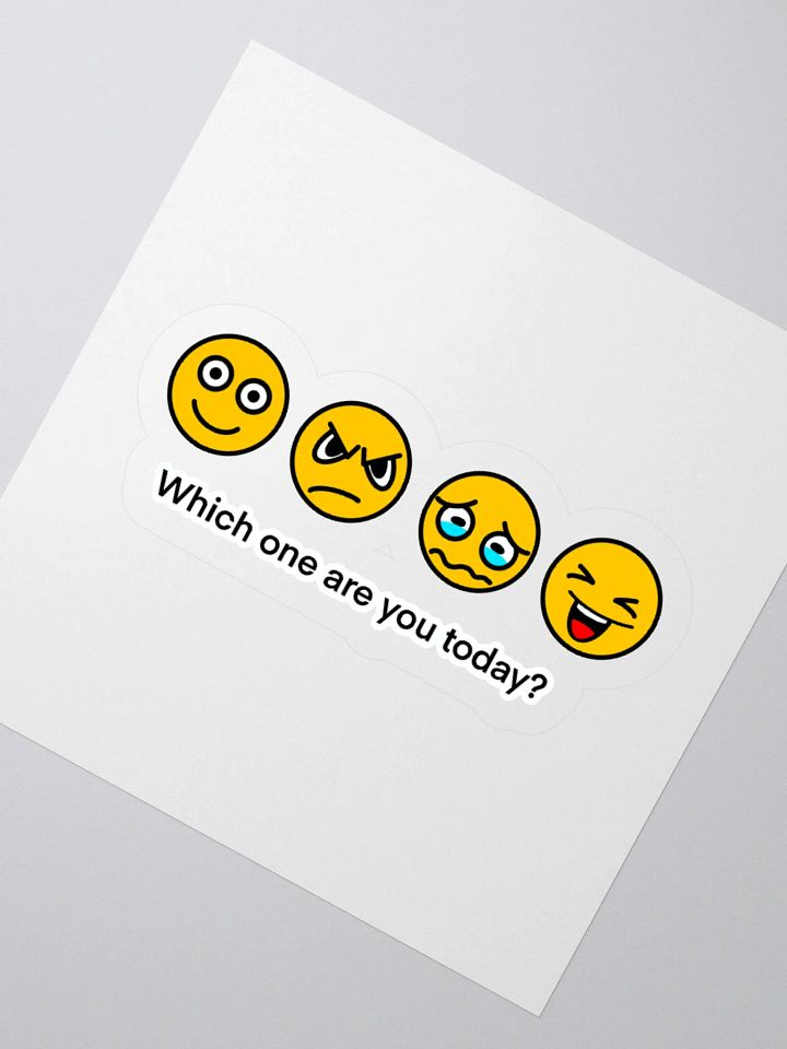 Emoji Mood Kiss Cut Stickers product image (6)