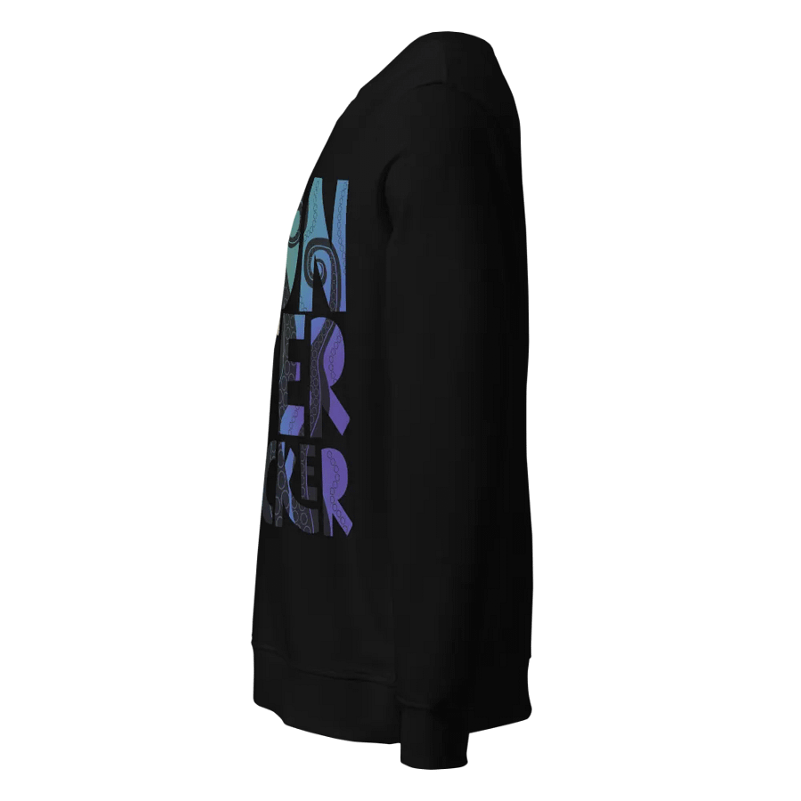 Monster F*cker Organic Sweatshirt (Sea) product image (3)