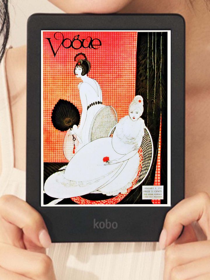 eReader Kobo Colour Screensaver Lock Screen for Kobo Libra and Clara Featuring a Vintage Vogue Cover from 1913 product image (1)
