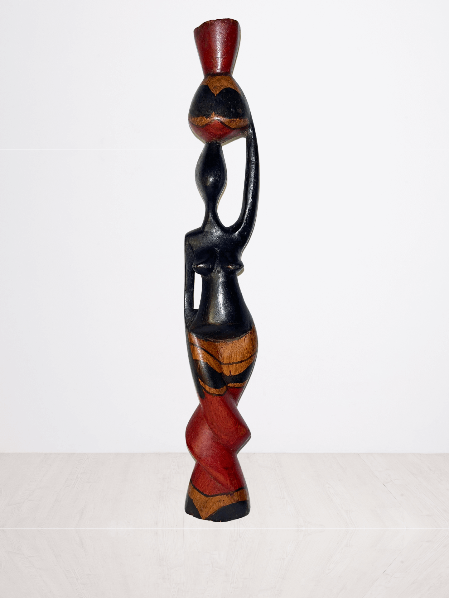 Handcarved Wooden African Woman Sculpture product image (1)