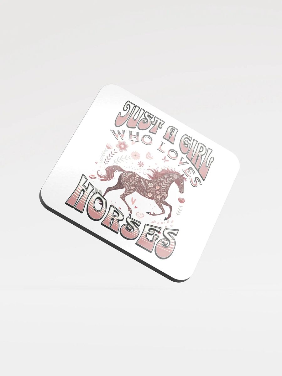 Just A Girl Who Loves Horses Floral Elegance Coaster product image (2)
