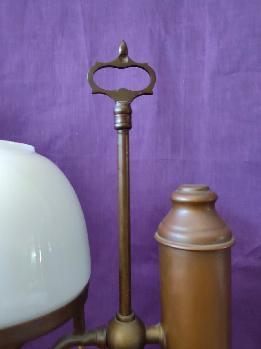 Candeeiro de mesa, candeeiro de óleo de baleia, antigo, século XIX, peça de iluminação, mesa de entrada estreita product image (5)