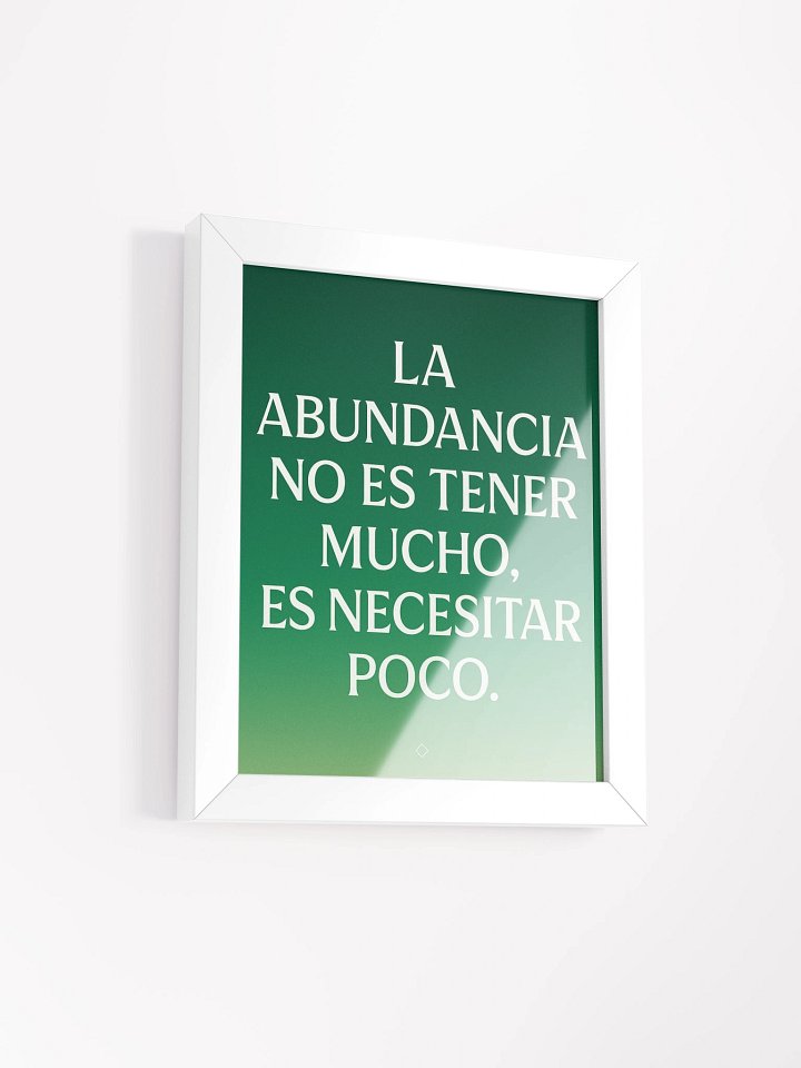 Póster ultra-premium sobre abundancia y minimalismo con gradiente verde-dorado product image (9)