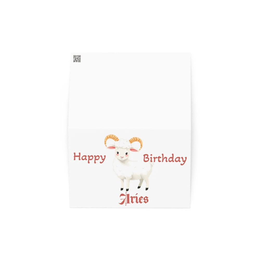 Whimsical Happy Birthday Sheep Greeting Card product image (4)