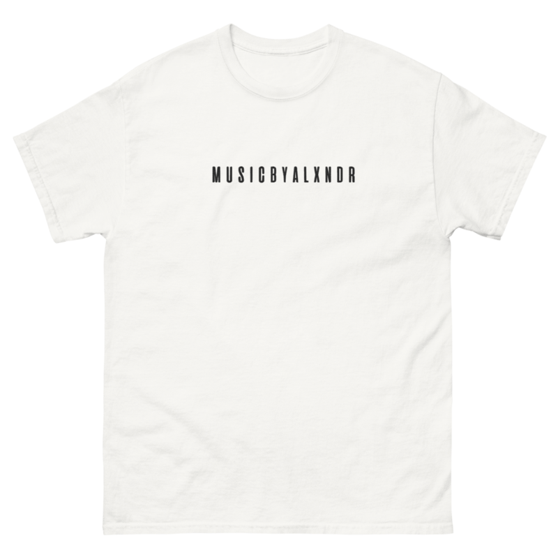 MusicByALXNDR Minimal Black Logo Gildan Heavyweight T-Shirt product image (3)