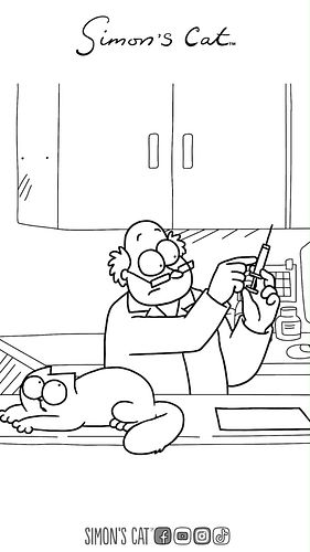 No needles on my watch...😾💉 Watch Simon's Cat trying to flee the Vet in our NEW film 'Fight & Flight' > Watch on our YouTube ...