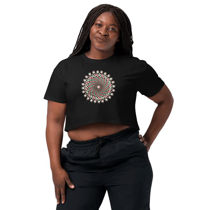 Green and Pink Mandala Crop Top product image (1)