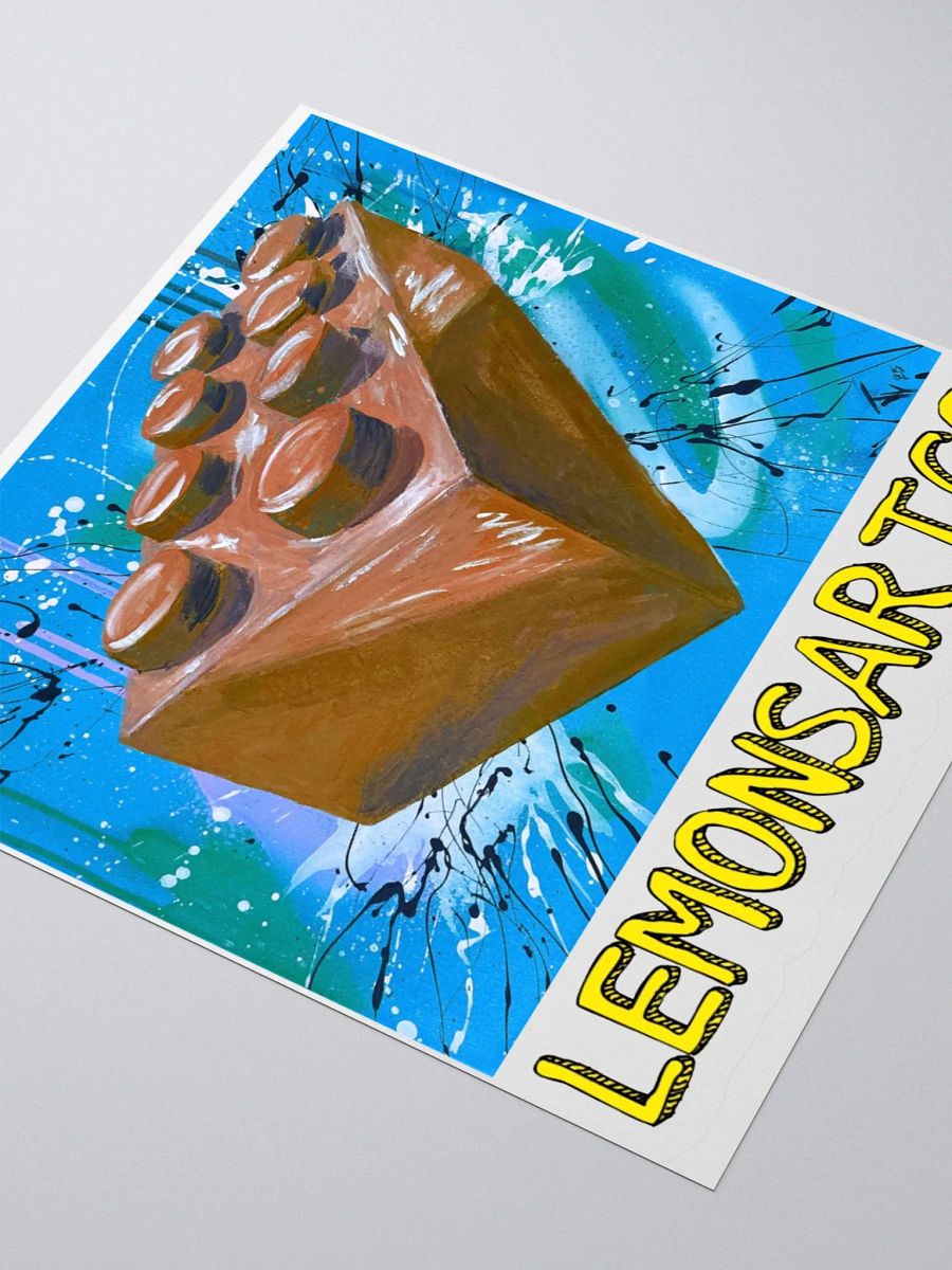 POP Brick (Red Brick/Blue Background) Sticker product image (3)