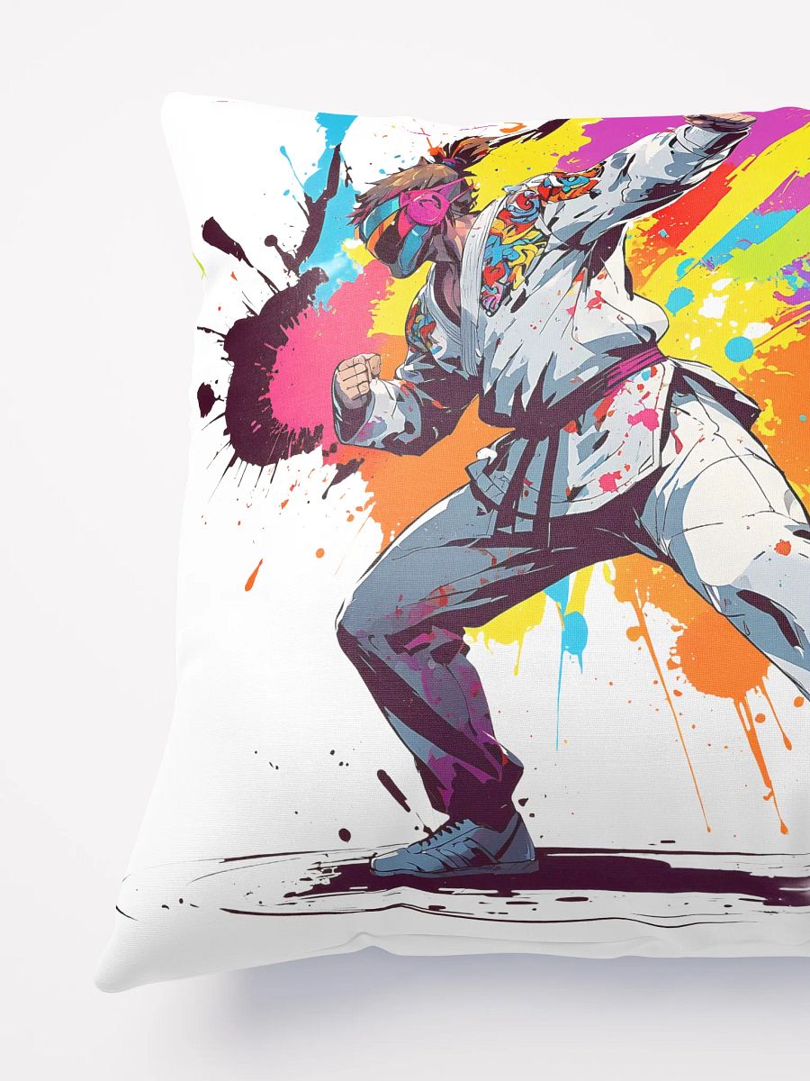 All-Over Print Basic Pillow ( D_0144_Color Kick Taekwondo Boy of the Streets ) product image (5)