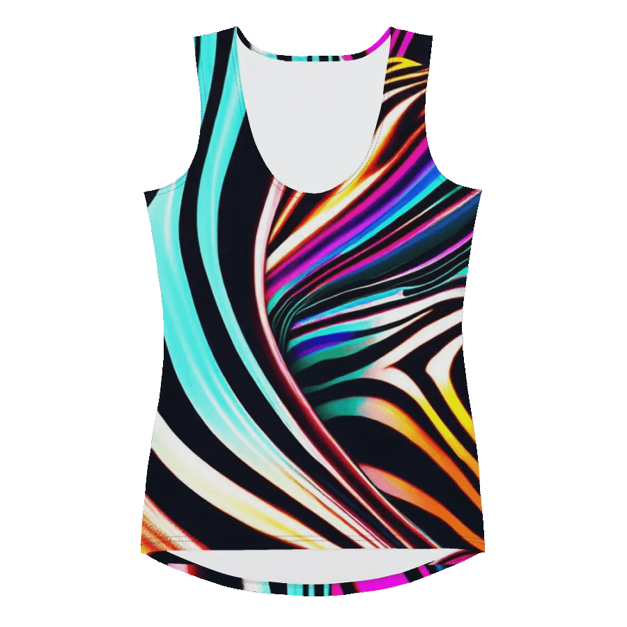 Psychedelic Zebra Stripes Women's Tank Top product image (3)