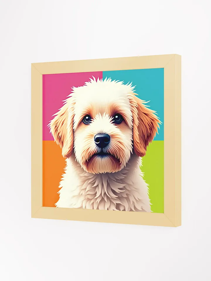 Vibrant Pop Art Fluffy Dog Framed Poster product image (2)