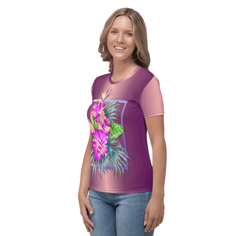 Tropical Floral All Over Print T-shirt product image (3)