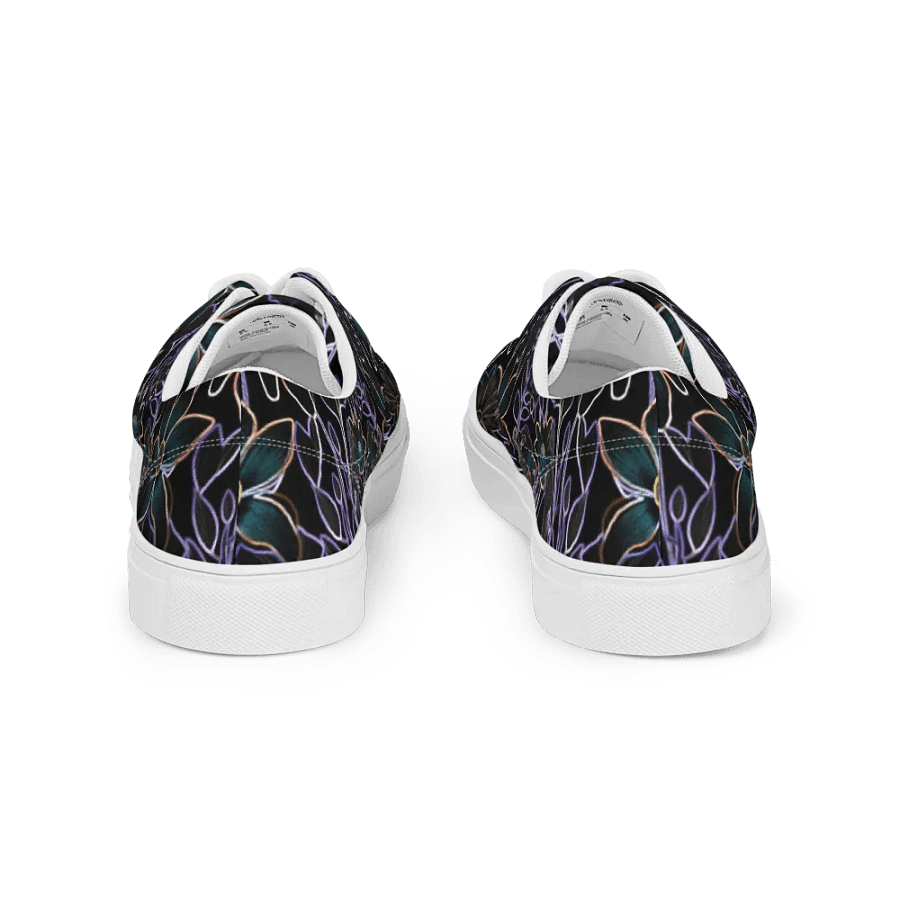 Trippy Dark Florals/Women's Lace-Up Canvas Shoes by Allcolor product image (10)