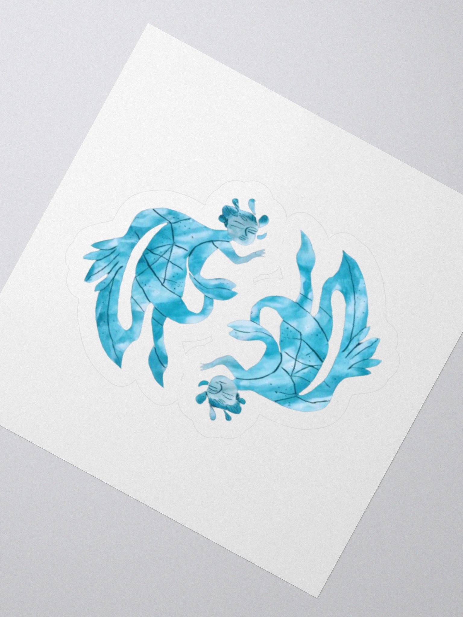 Stunning Pisces Dragon Vinyl Sticker - Ideal for Laptops and Notebooks! product image (4)