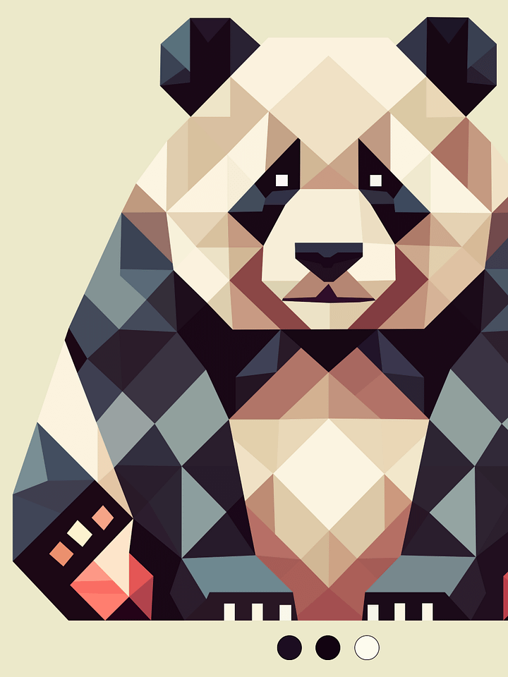 Free Geometric Panda PNG Art - Transparent Background, Low Poly Animal Illustration product image (1)