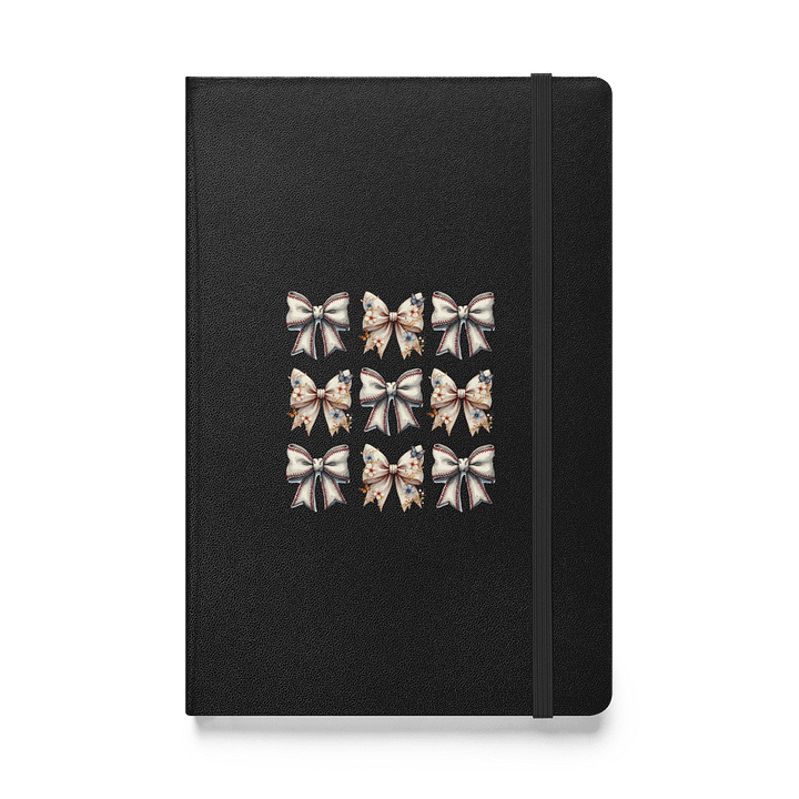 Spring Bows Baseball Butterfly Hardcover Notebook product image (1)