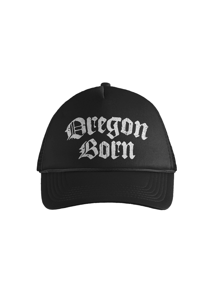 Oregon Born Blackletter Foam Trucker Hat product image (1)