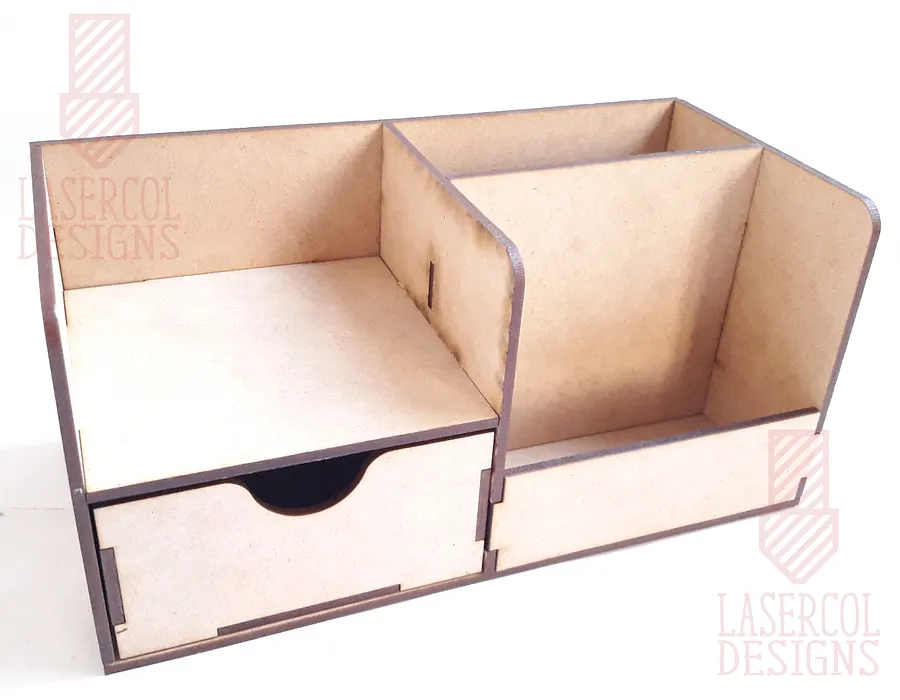 Desk Organizer with drawer - Laser Cut Files product image (10)
